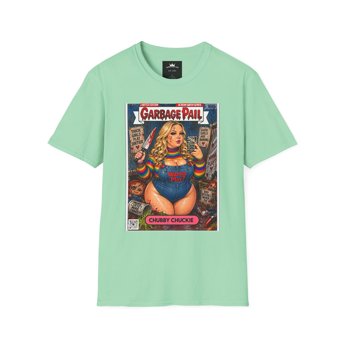 👑 Chubby Chuckie Slasher Garbage Pail Kollection Limited Edition Collector’s Cotton Unisex Graphic Tee