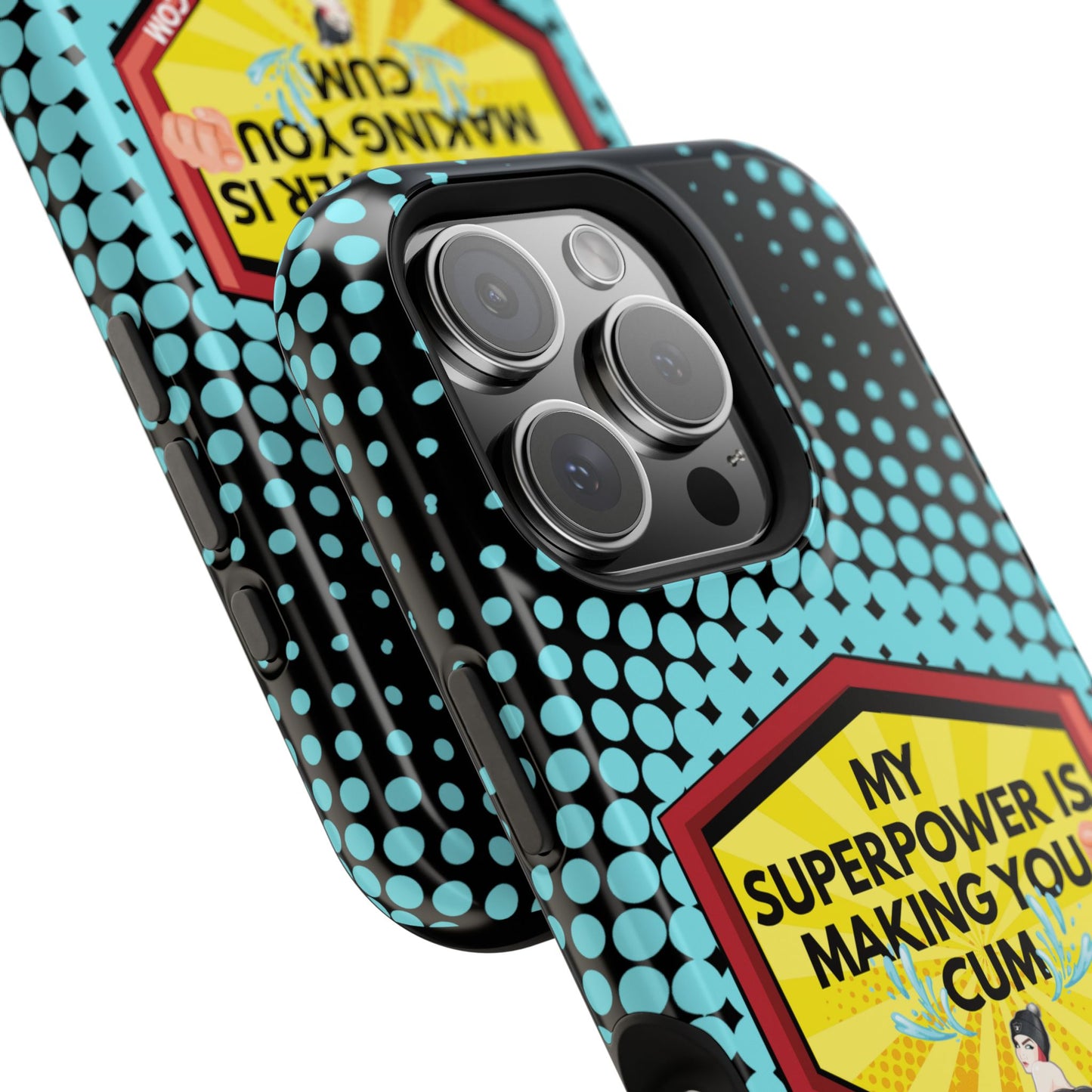 🔥 Spicy & Strong – Magnetic Superpower Adult-Themed Phone Case 💋📱