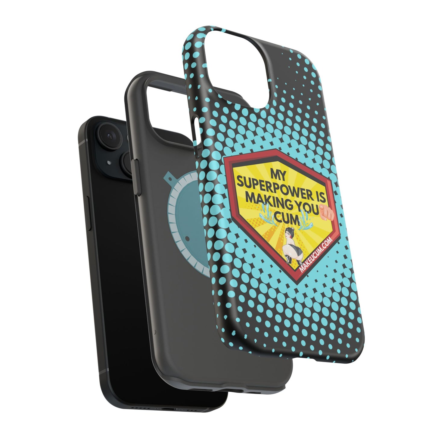 🔥 Spicy & Strong – Magnetic Superpower Adult-Themed Phone Case 💋📱