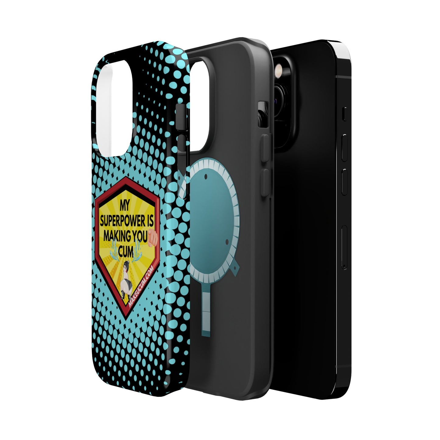 🔥 Spicy & Strong – Magnetic Superpower Adult-Themed Phone Case 💋📱