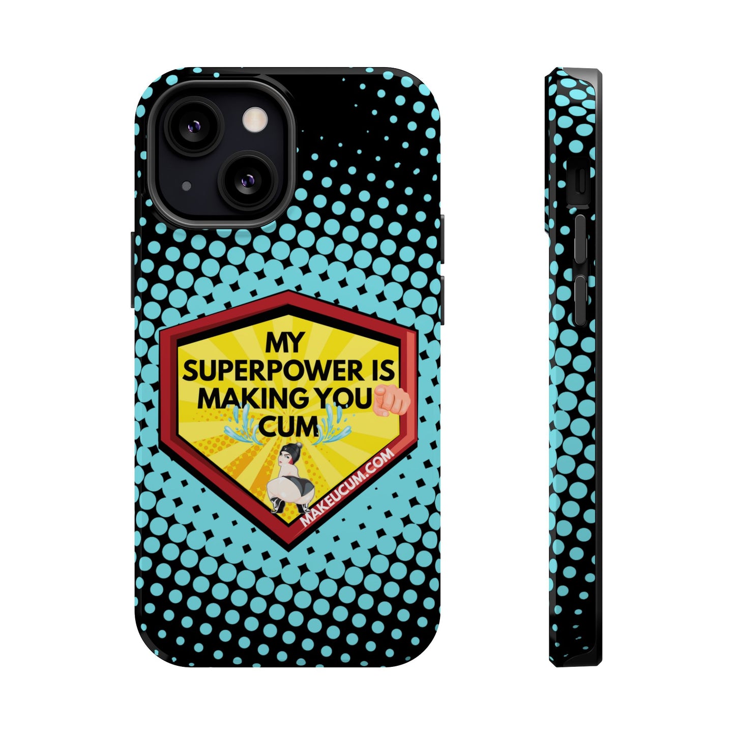 🔥 Spicy & Strong – Magnetic Superpower Adult-Themed Phone Case 💋📱
