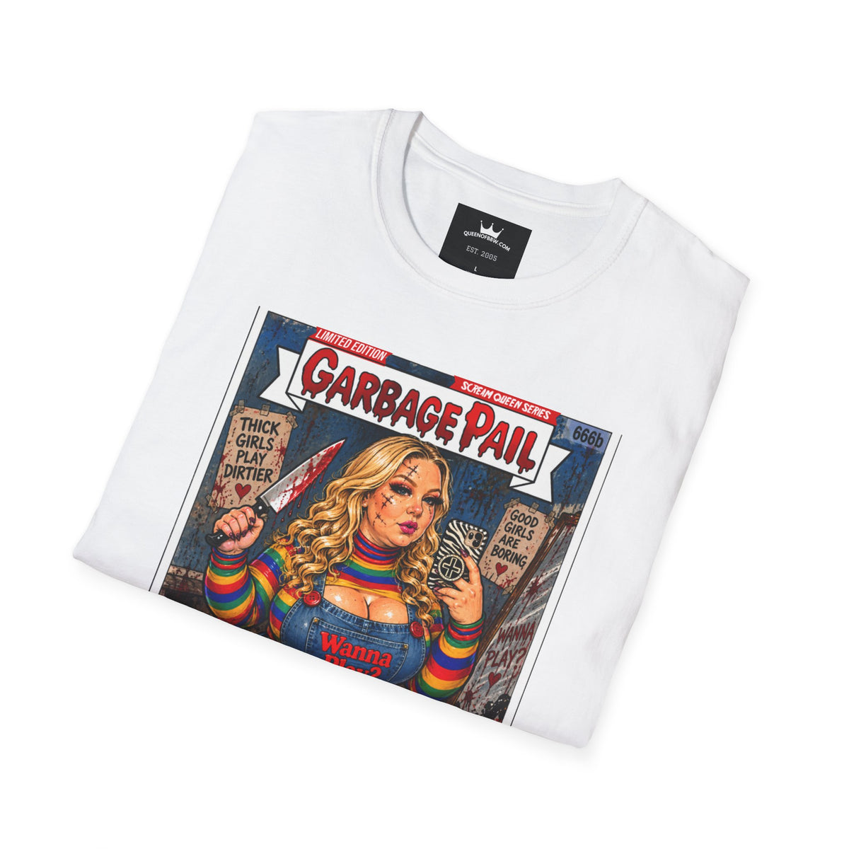 👑 Chubby Chuckie Slasher Garbage Pail Kollection Limited Edition Collector’s Cotton Unisex Graphic Tee