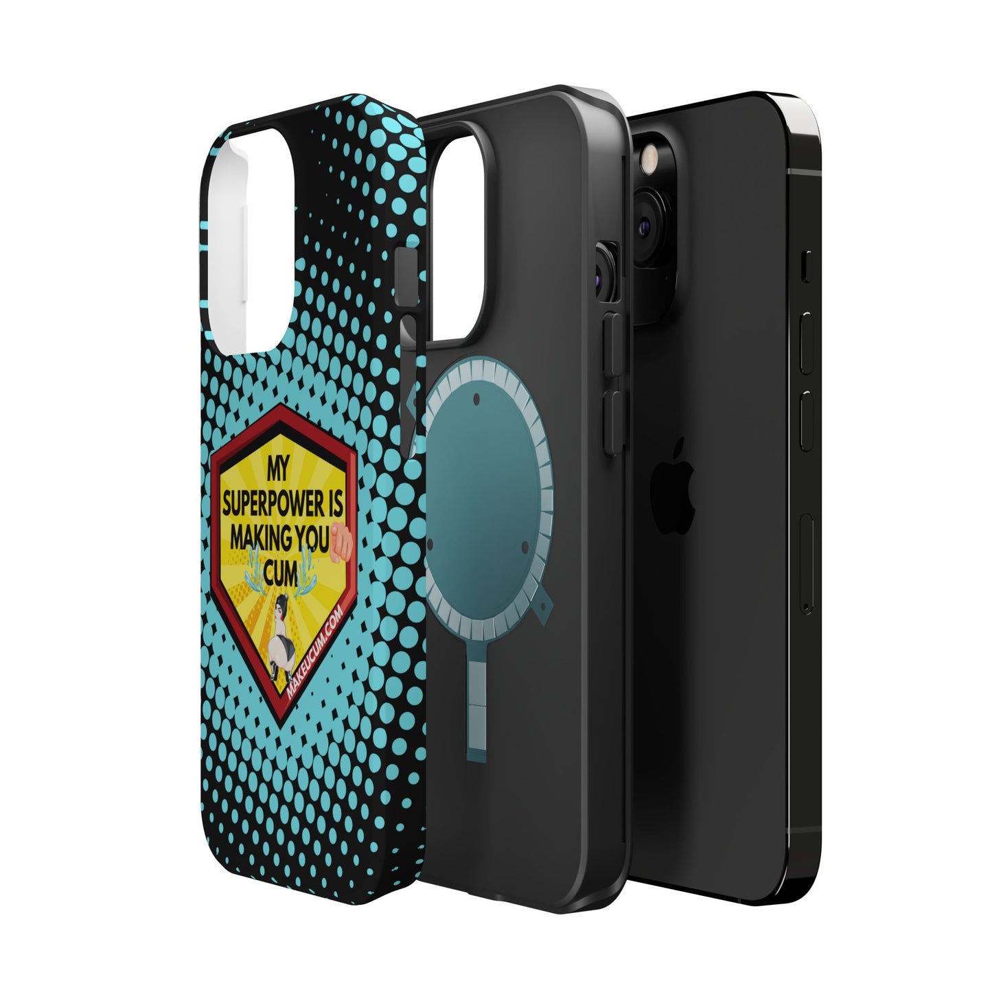🔥 Spicy & Strong – Magnetic Superpower Adult-Themed Phone Case 💋📱