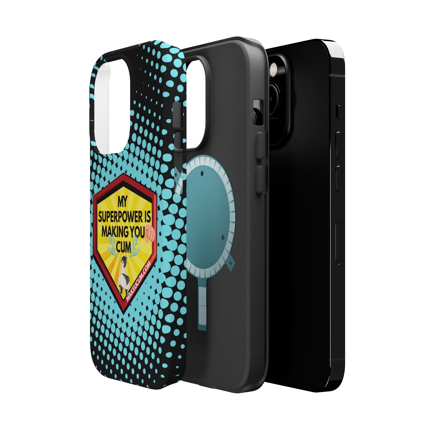 🔥 Spicy & Strong – Magnetic Superpower Adult-Themed Phone Case 💋📱