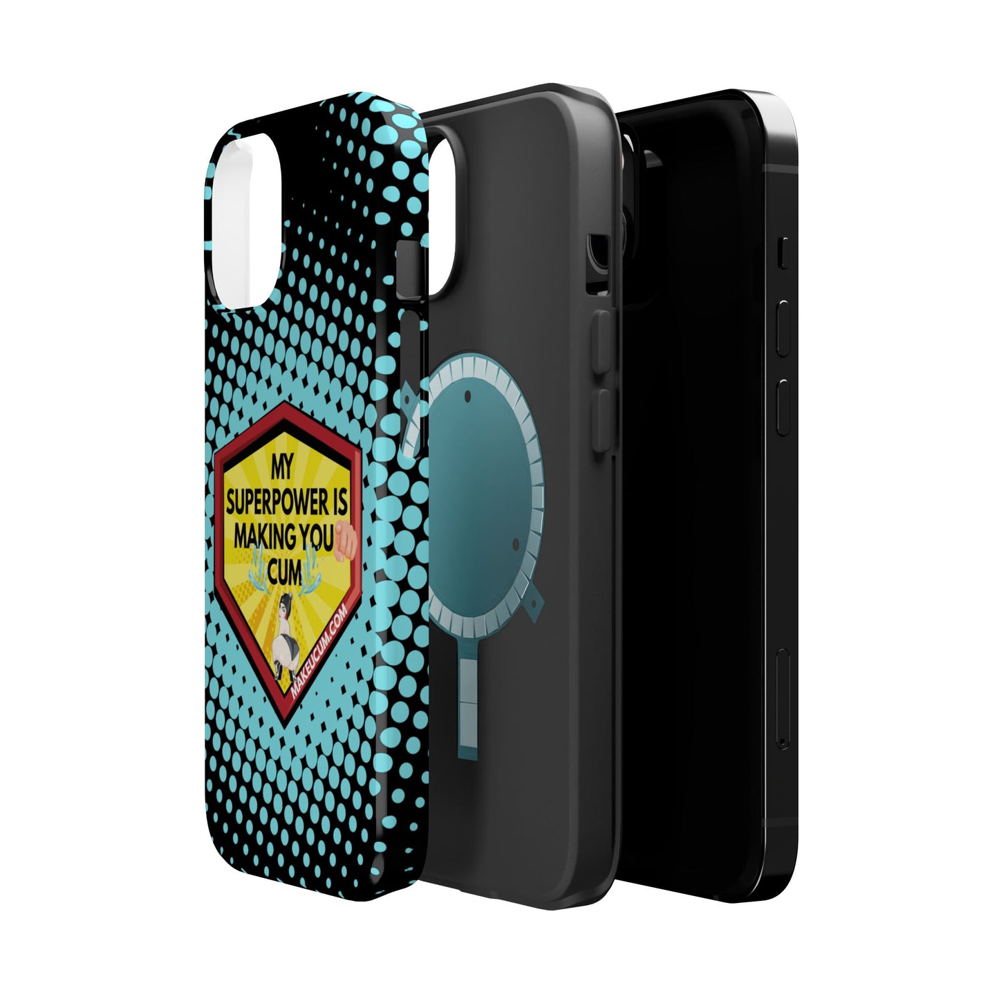 🔥 Spicy & Strong – Magnetic Superpower Adult-Themed Phone Case 💋📱