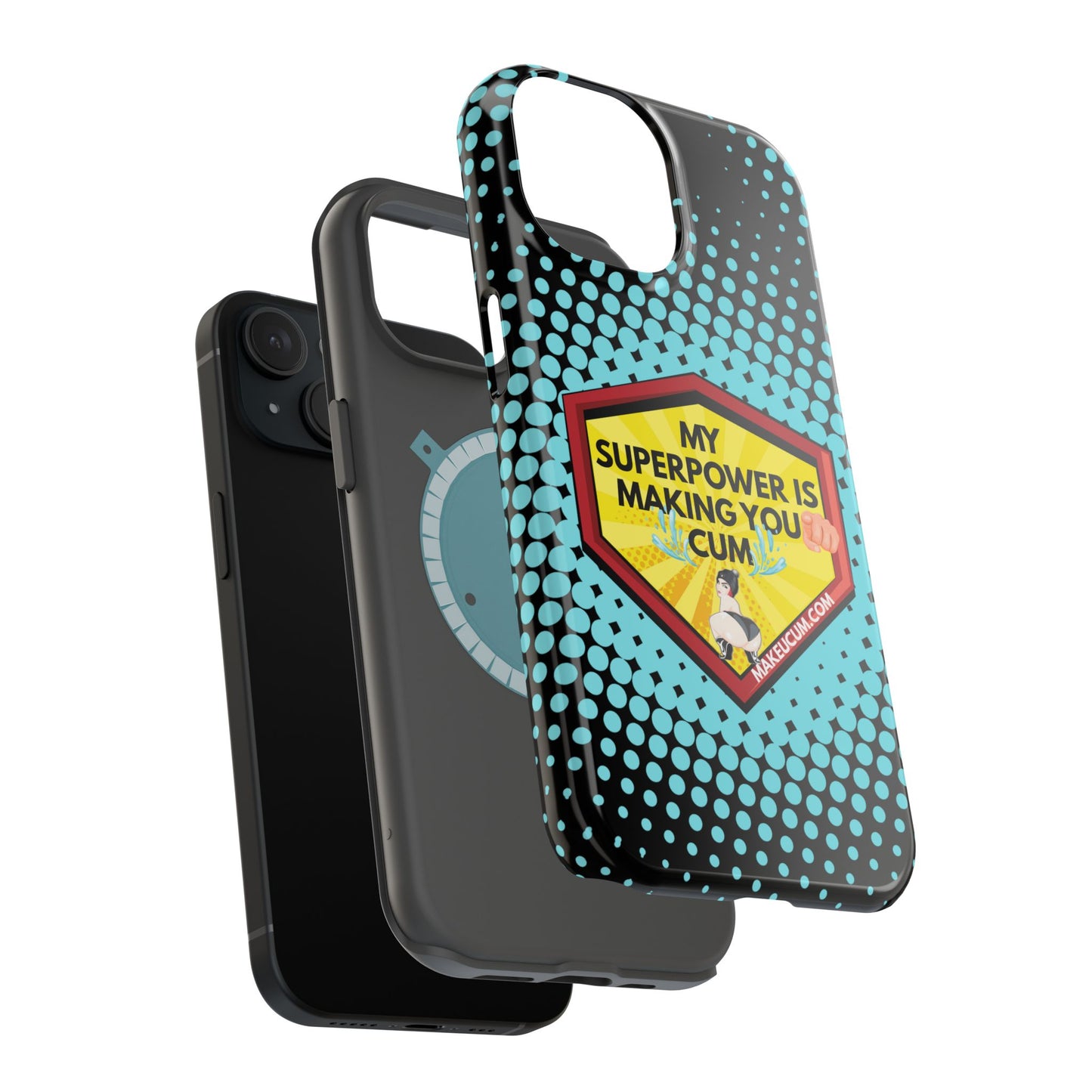 🔥 Spicy & Strong – Magnetic Superpower Adult-Themed Phone Case 💋📱