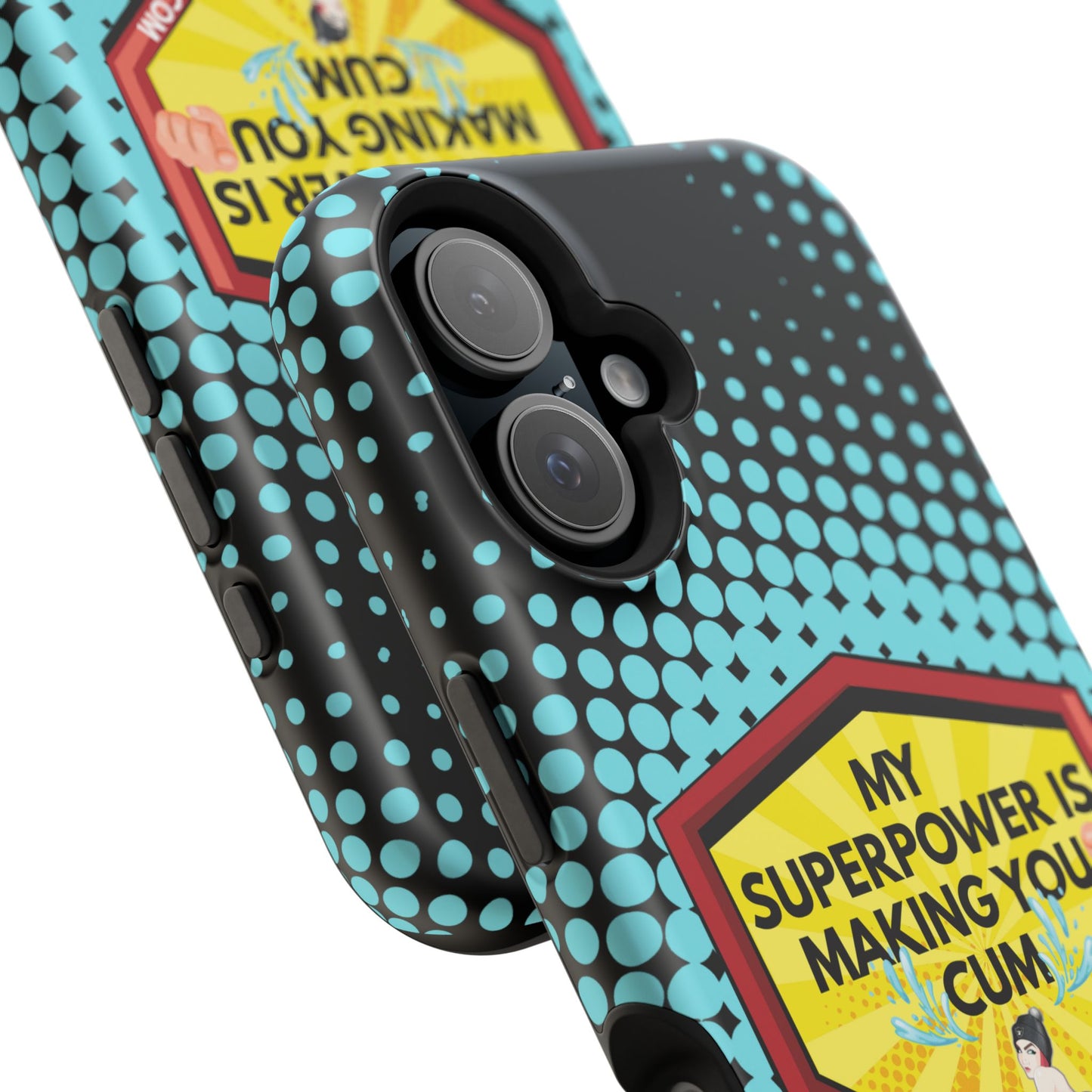 🔥 Spicy & Strong – Magnetic Superpower Adult-Themed Phone Case 💋📱