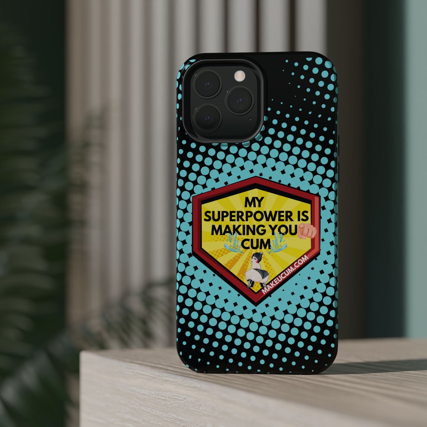 🔥 Spicy & Strong – Magnetic Superpower Adult-Themed Phone Case 💋📱