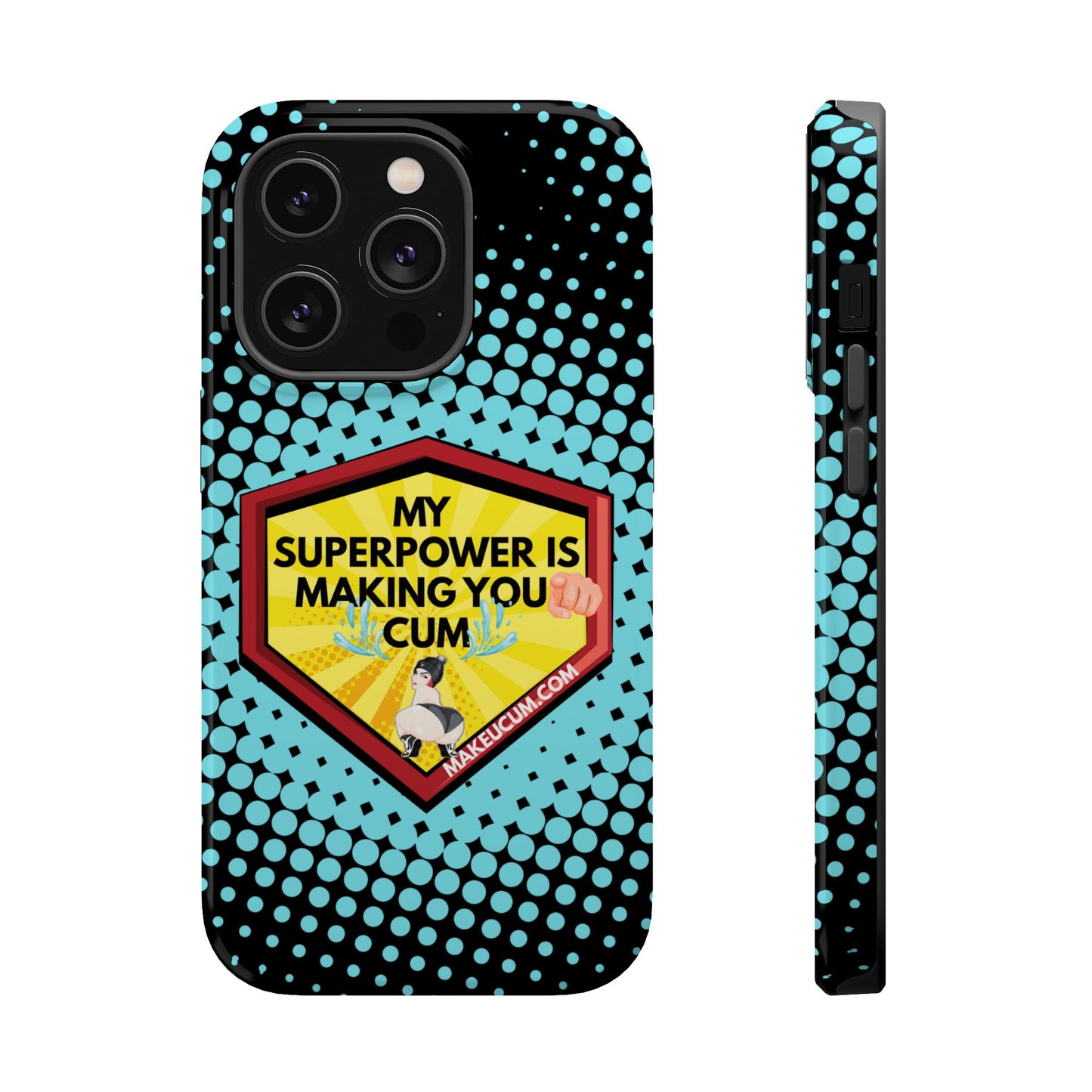 🔥 Spicy & Strong – Magnetic Superpower Adult-Themed Phone Case 💋📱