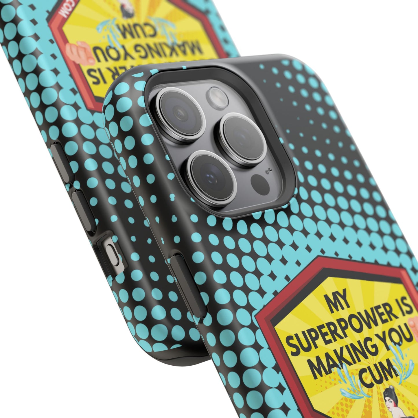 🔥 Spicy & Strong – Magnetic Superpower Adult-Themed Phone Case 💋📱