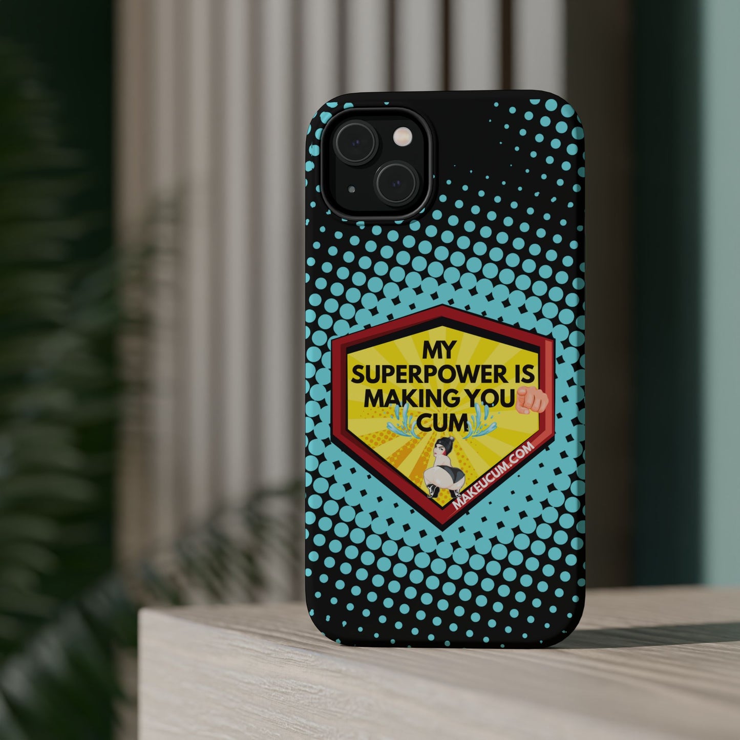 🔥 Spicy & Strong – Magnetic Superpower Adult-Themed Phone Case 💋📱