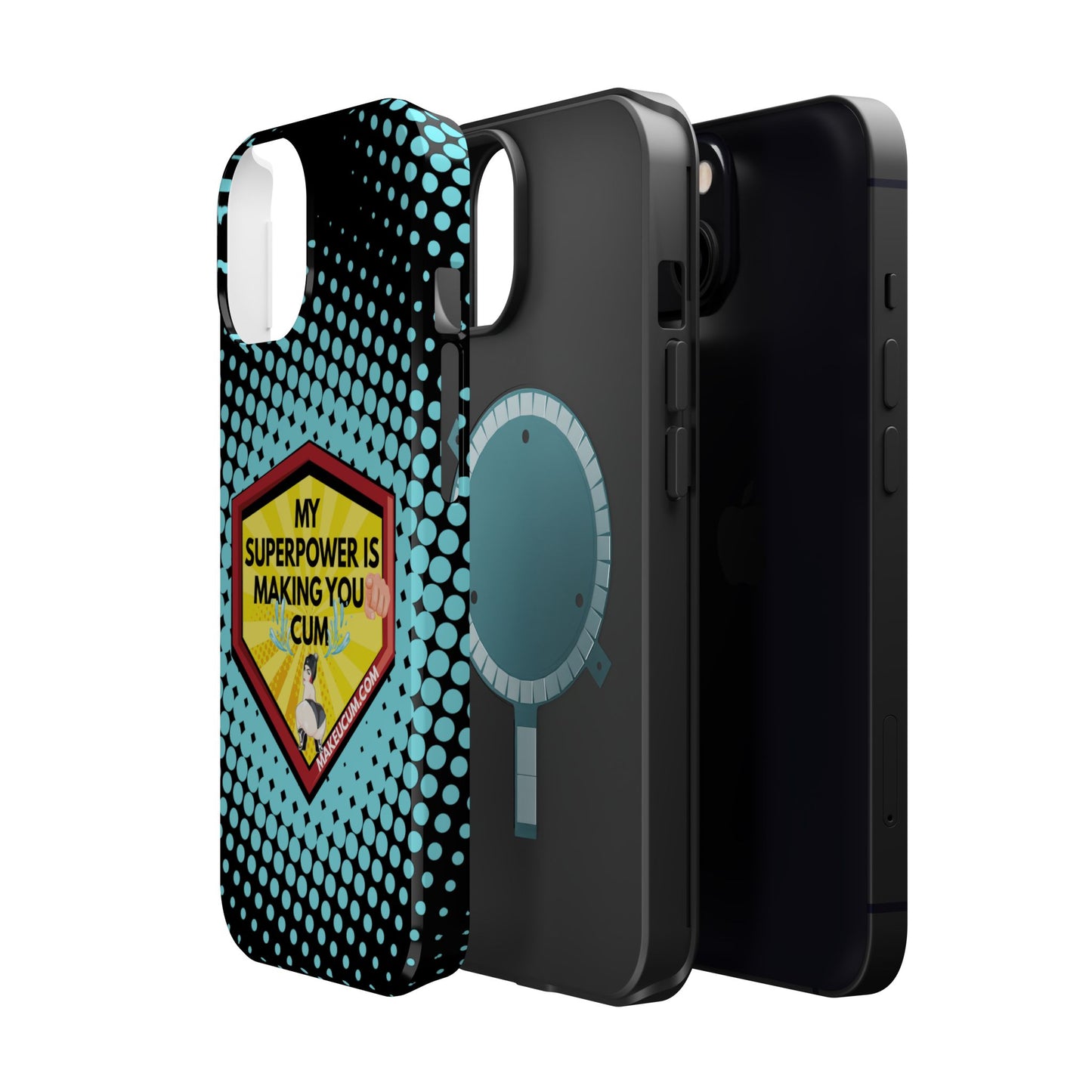 🔥 Spicy & Strong – Magnetic Superpower Adult-Themed Phone Case 💋📱