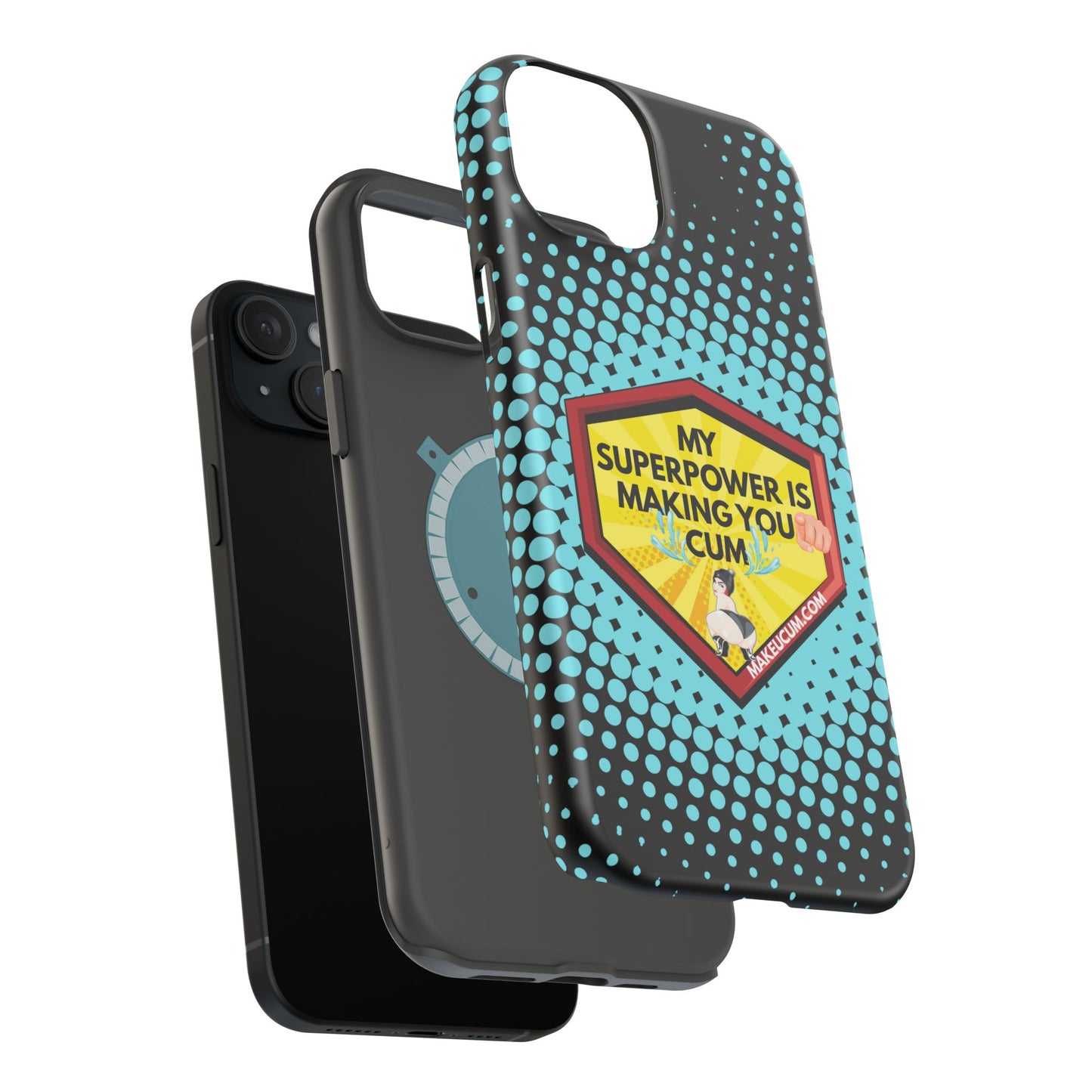 🔥 Spicy & Strong – Magnetic Superpower Adult-Themed Phone Case 💋📱