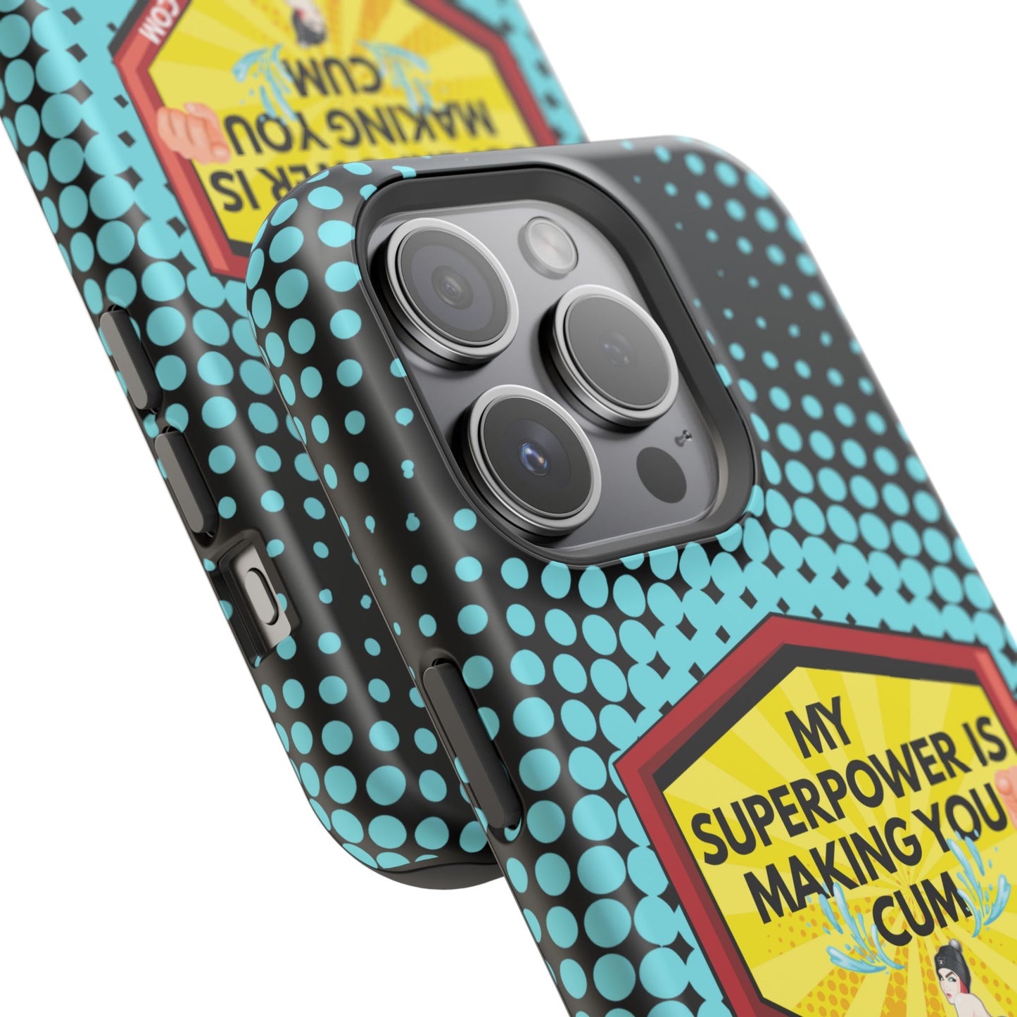 🔥 Spicy & Strong – Magnetic Superpower Adult-Themed Phone Case 💋📱