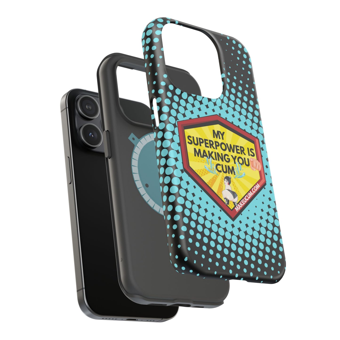 🔥 Spicy & Strong – Magnetic Superpower Adult-Themed Phone Case 💋📱