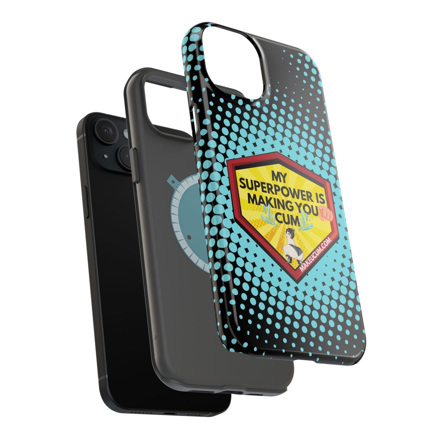 🔥 Spicy & Strong – Magnetic Superpower Adult-Themed Phone Case 💋📱