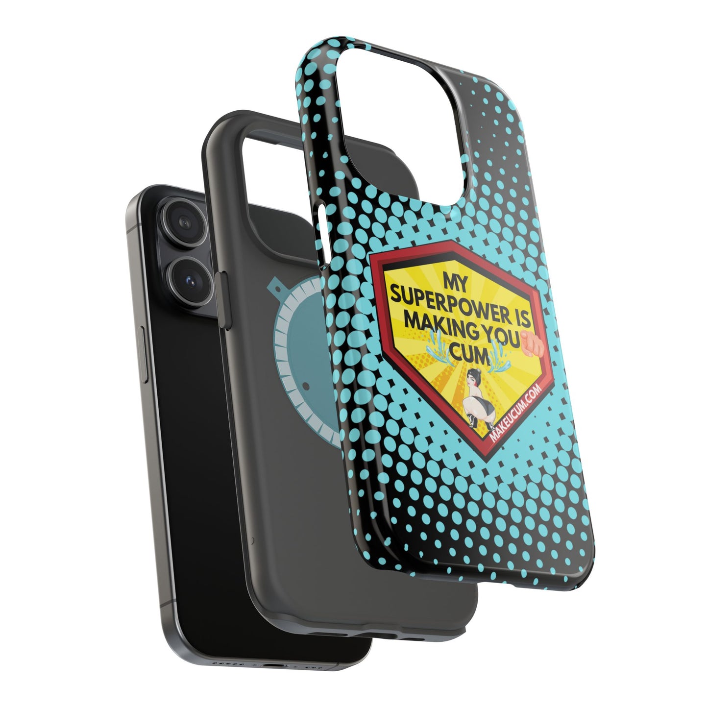 🔥 Spicy & Strong – Magnetic Superpower Adult-Themed Phone Case 💋📱
