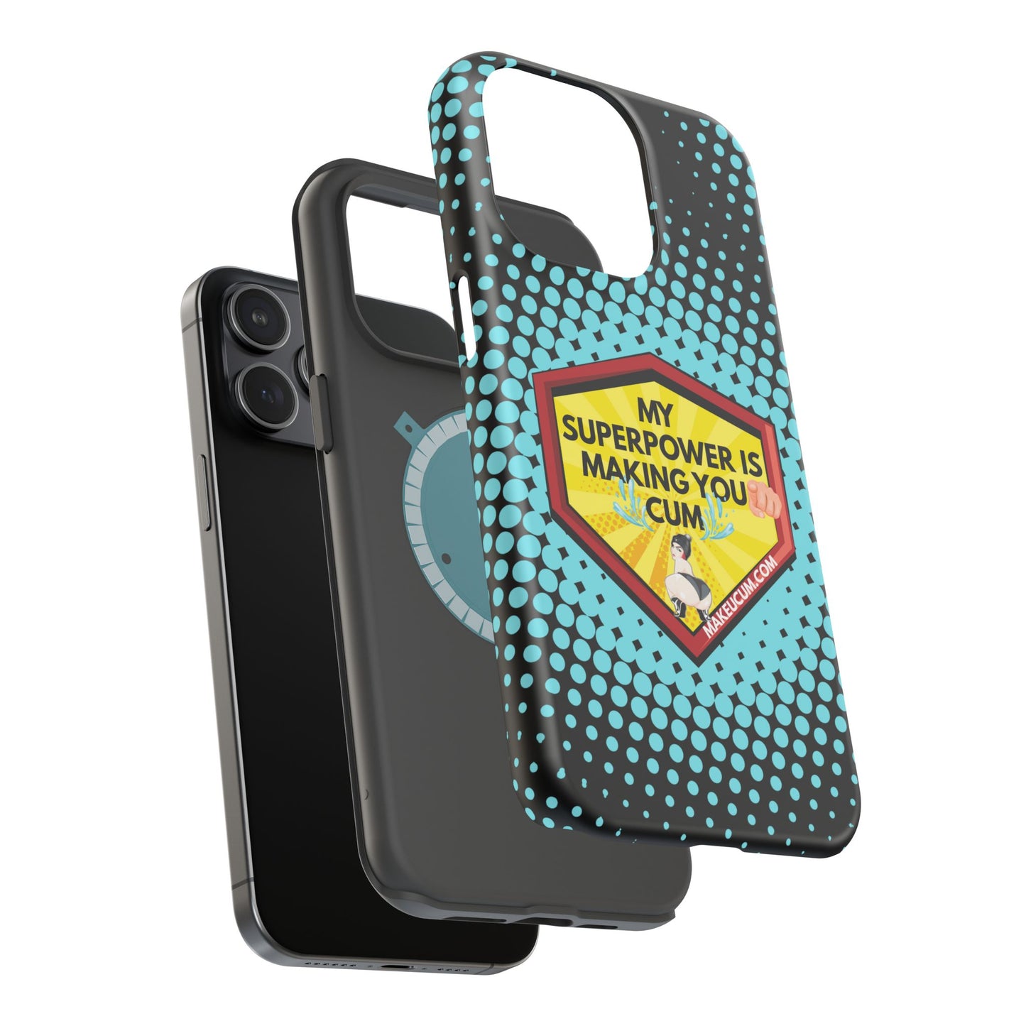 🔥 Spicy & Strong – Magnetic Superpower Adult-Themed Phone Case 💋📱