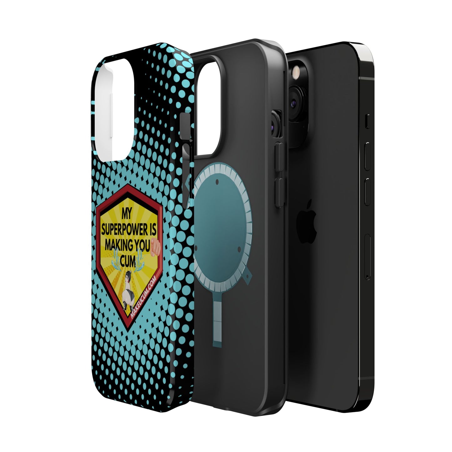 🔥 Spicy & Strong – Magnetic Superpower Adult-Themed Phone Case 💋📱