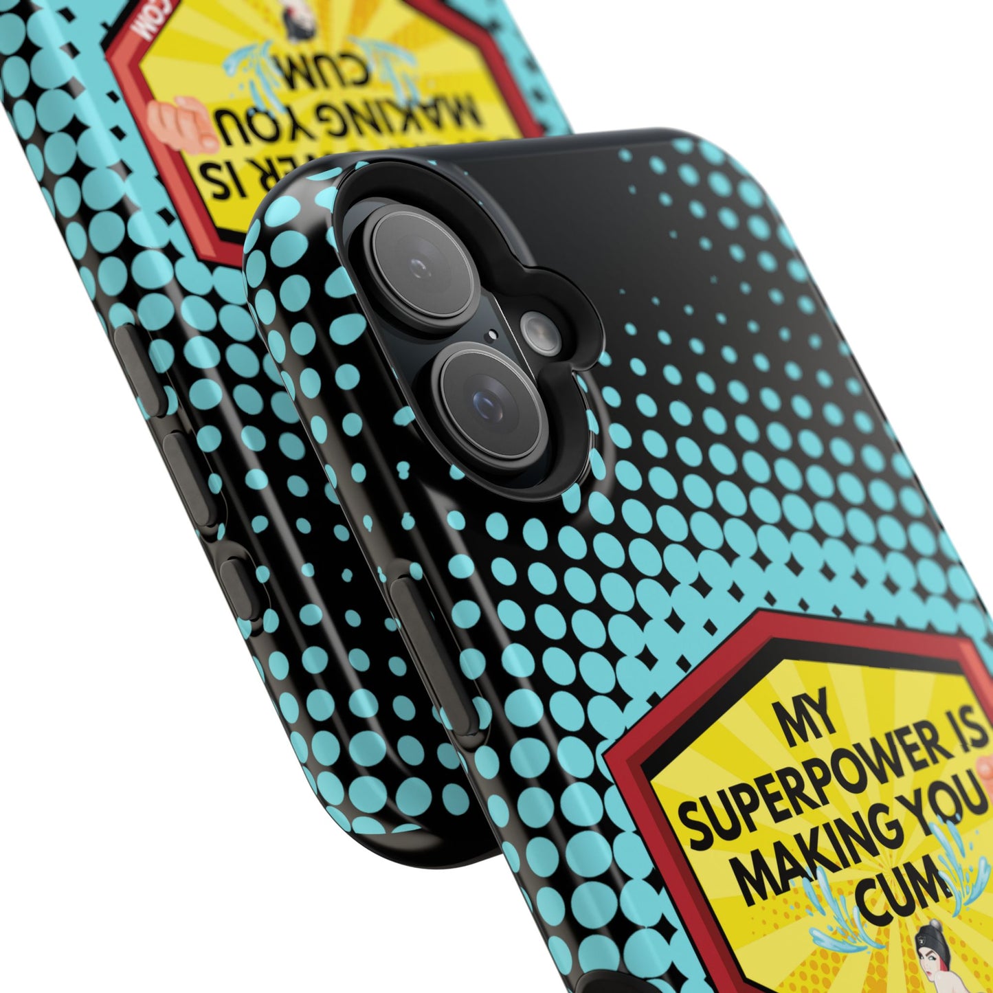 🔥 Spicy & Strong – Magnetic Superpower Adult-Themed Phone Case 💋📱