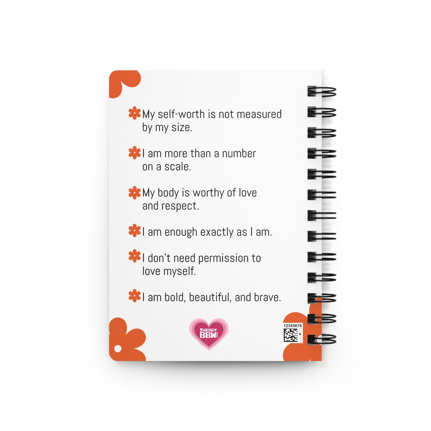 Empowerment Spiral Bound Journal - "Every Body is a Beautiful Body"