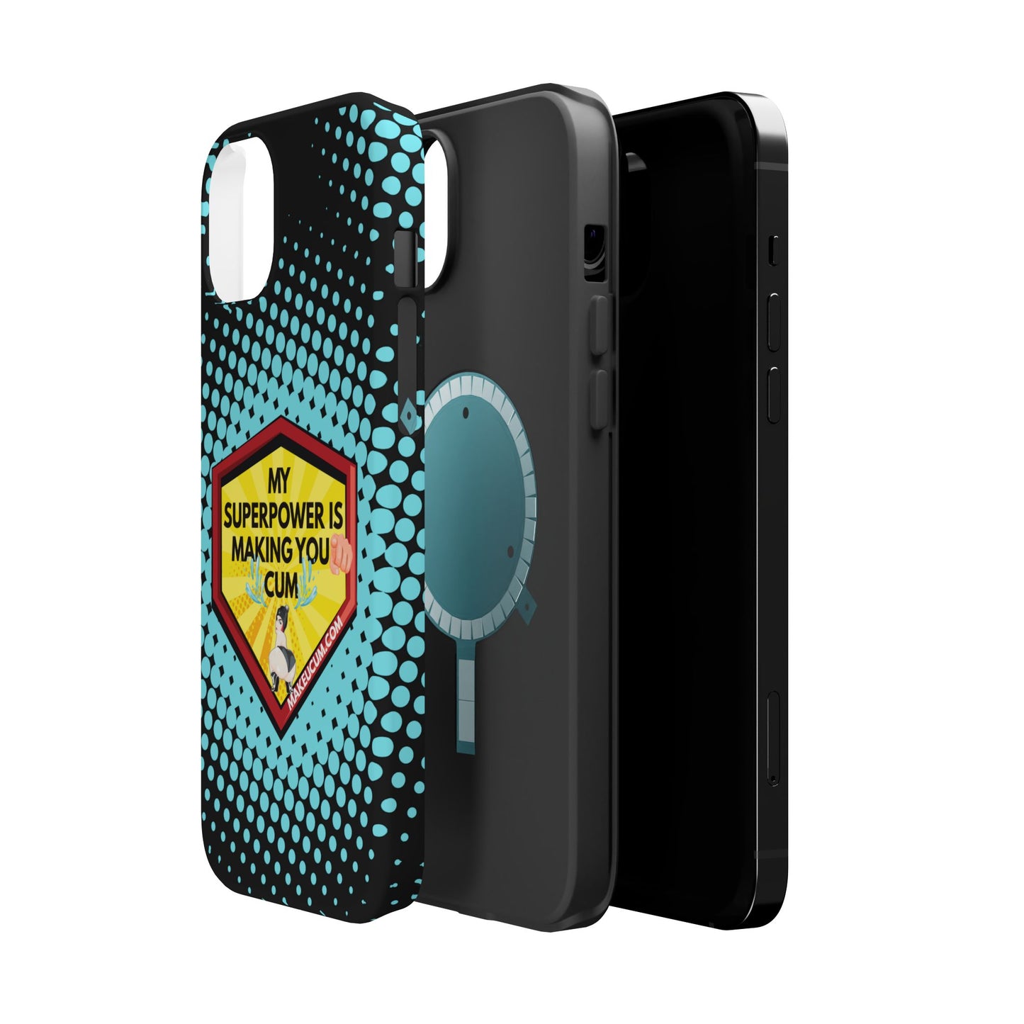 🔥 Spicy & Strong – Magnetic Superpower Adult-Themed Phone Case 💋📱