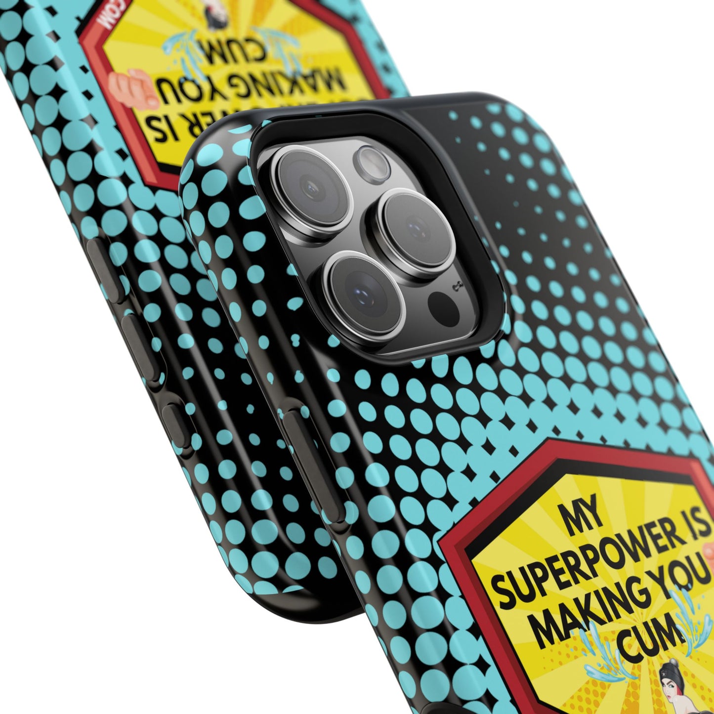 🔥 Spicy & Strong – Magnetic Superpower Adult-Themed Phone Case 💋📱