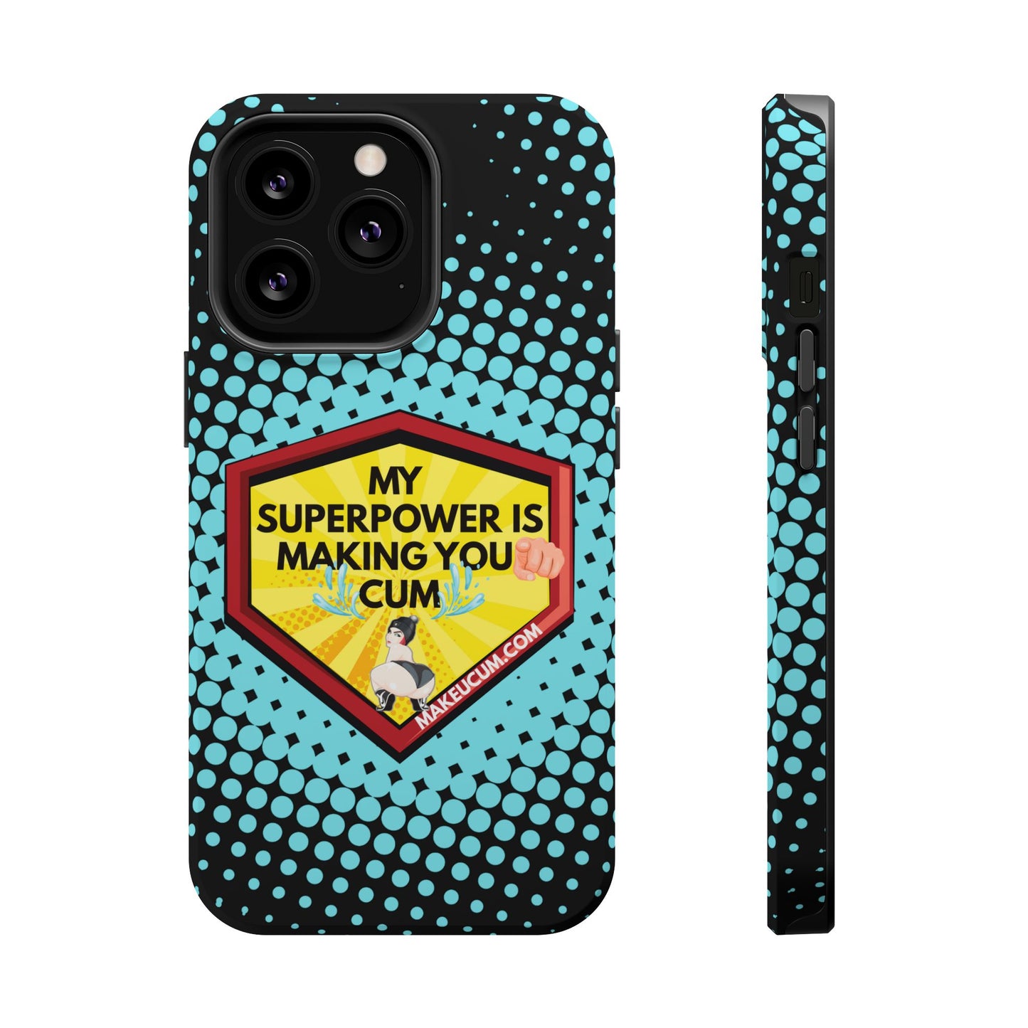 🔥 Spicy & Strong – Magnetic Superpower Adult-Themed Phone Case 💋📱