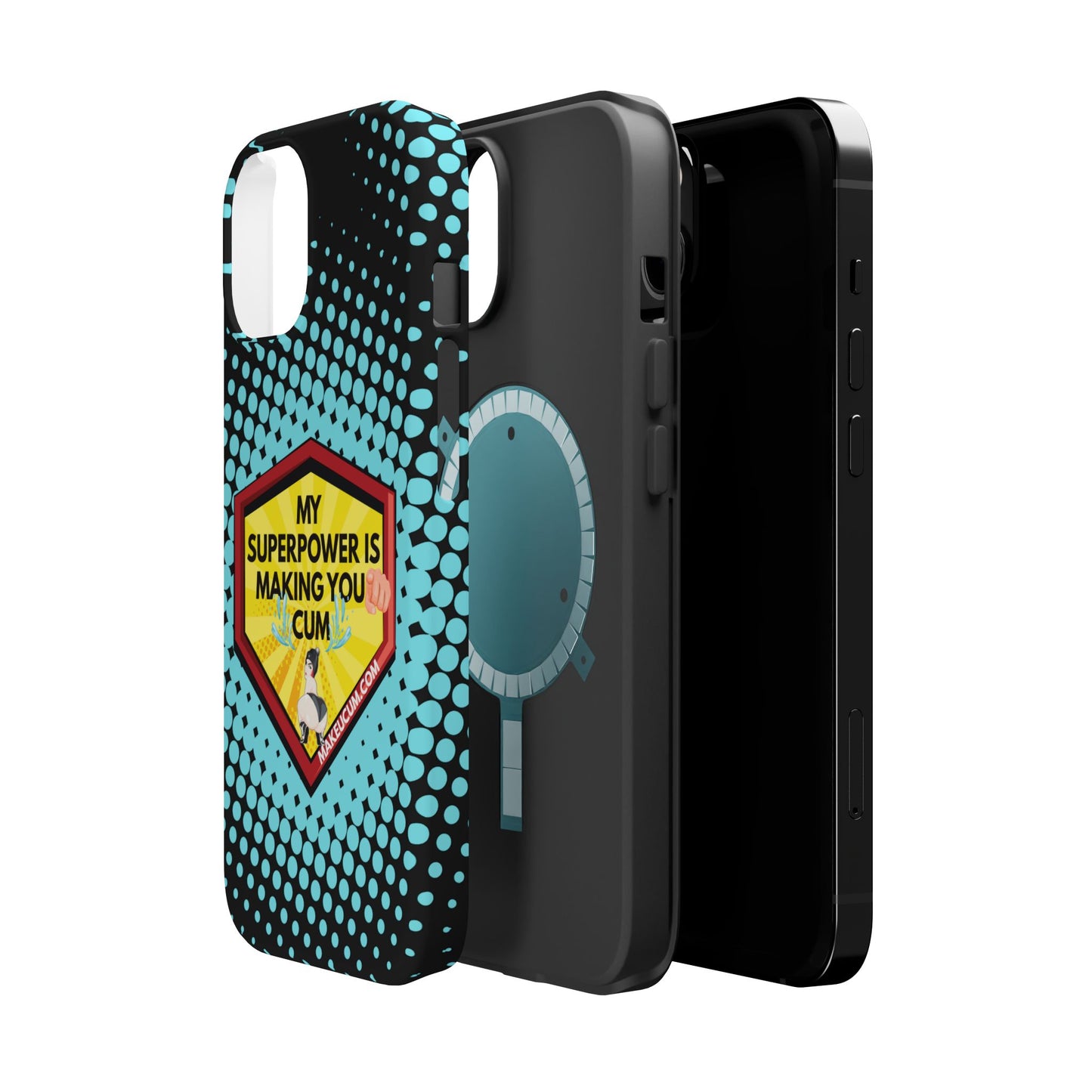 🔥 Spicy & Strong – Magnetic Superpower Adult-Themed Phone Case 💋📱