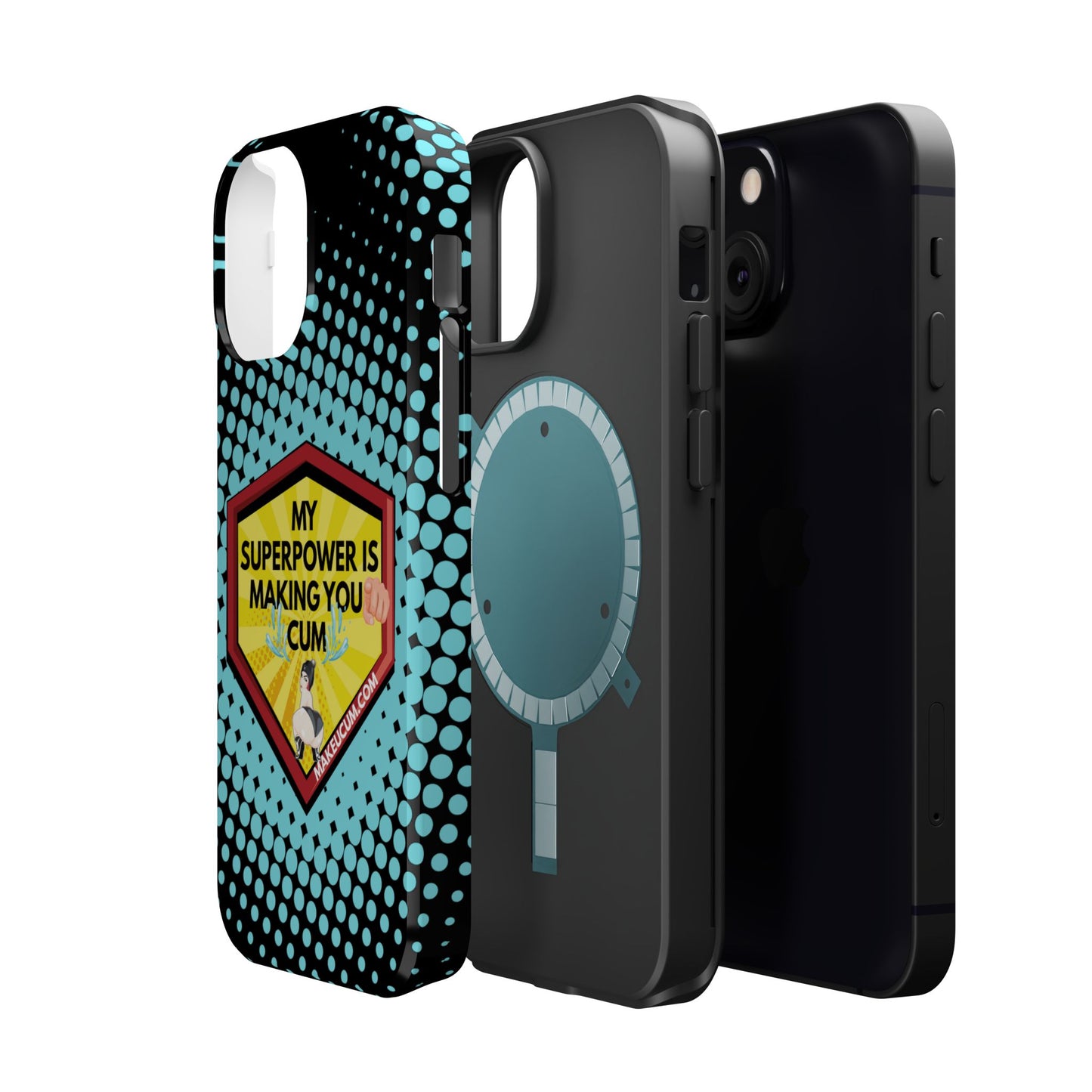 🔥 Spicy & Strong – Magnetic Superpower Adult-Themed Phone Case 💋📱