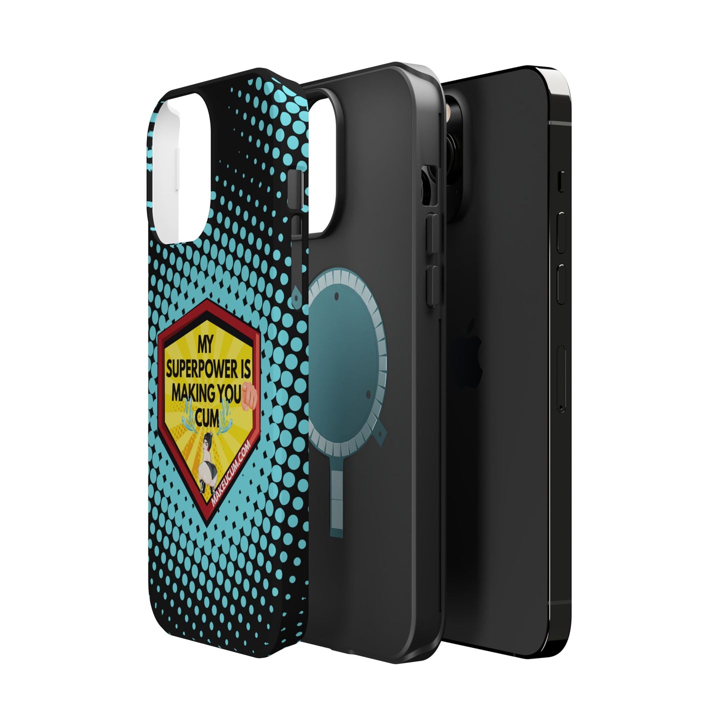🔥 Spicy & Strong – Magnetic Superpower Adult-Themed Phone Case 💋📱