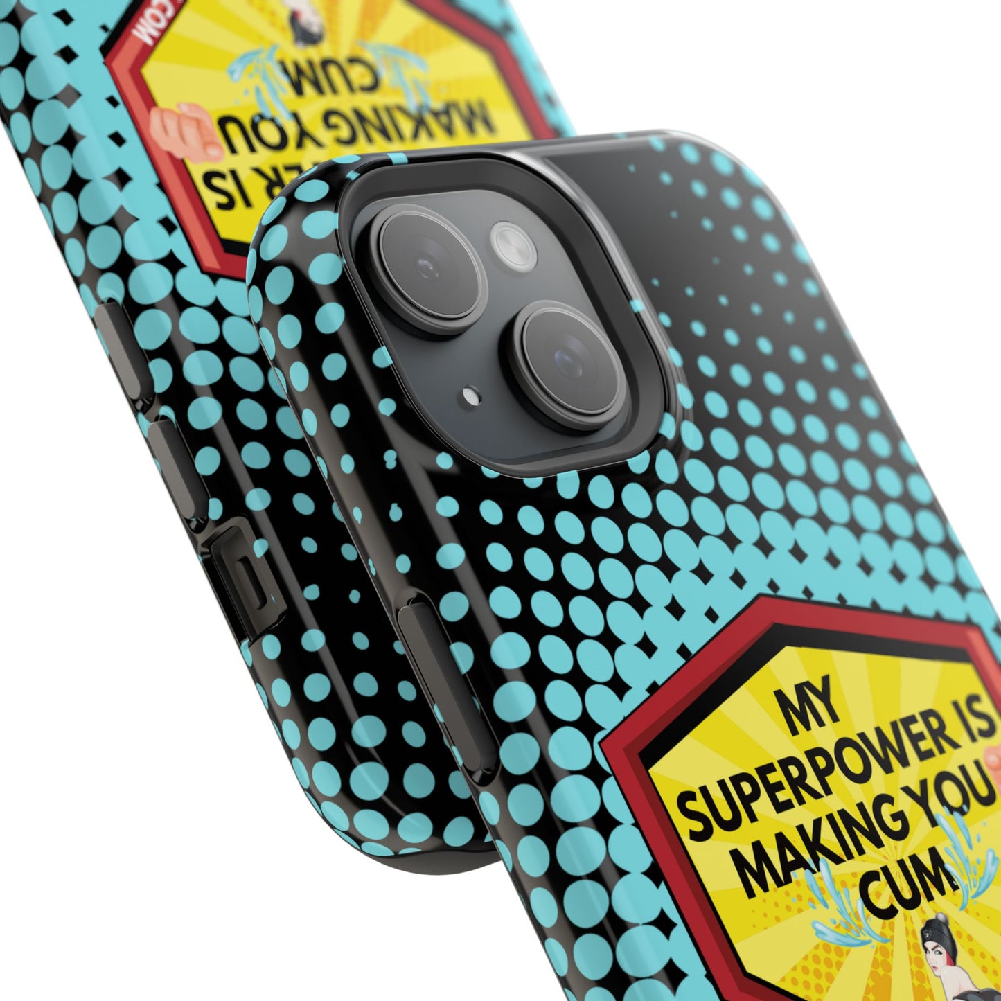 🔥 Spicy & Strong – Magnetic Superpower Adult-Themed Phone Case 💋📱