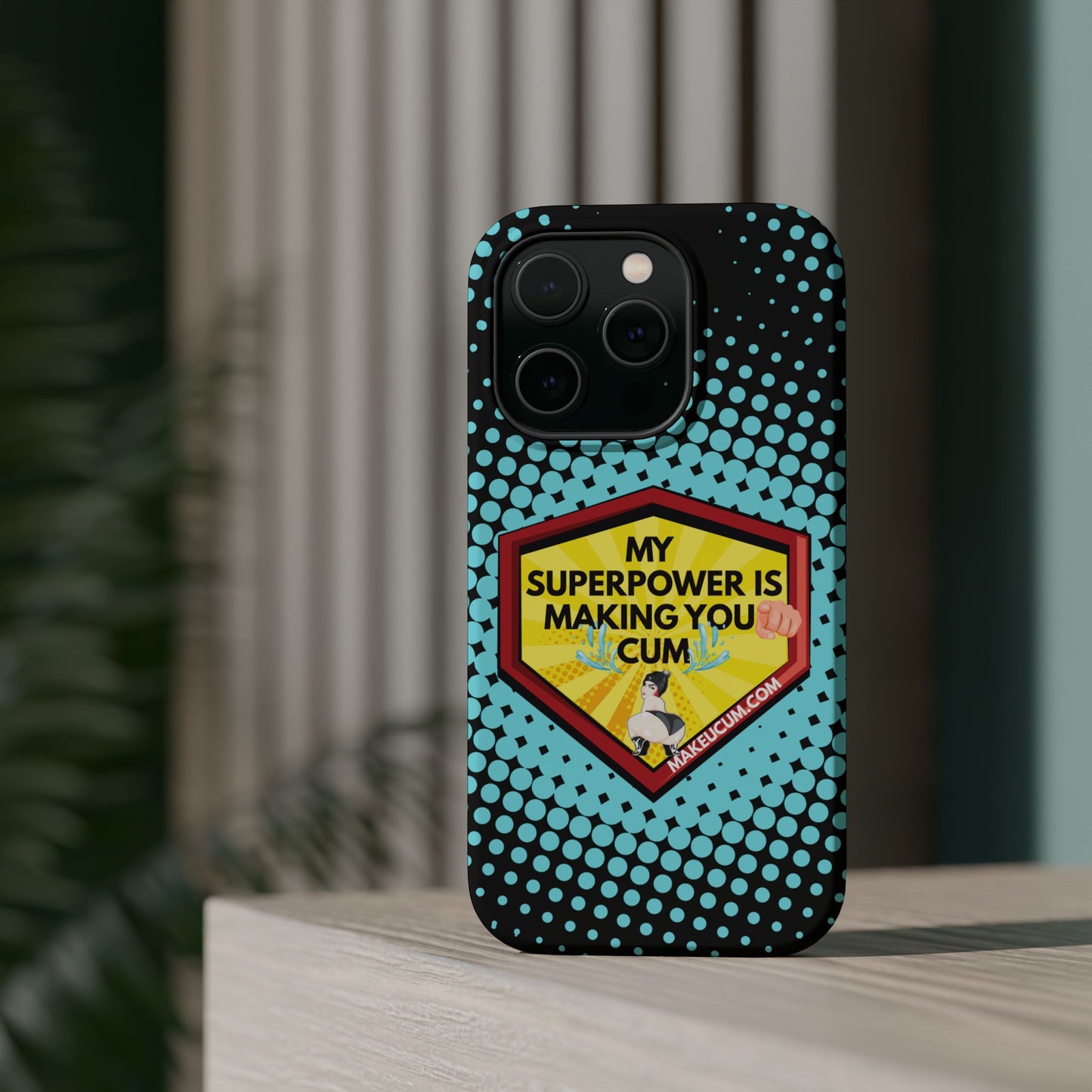🔥 Spicy & Strong – Magnetic Superpower Adult-Themed Phone Case 💋📱