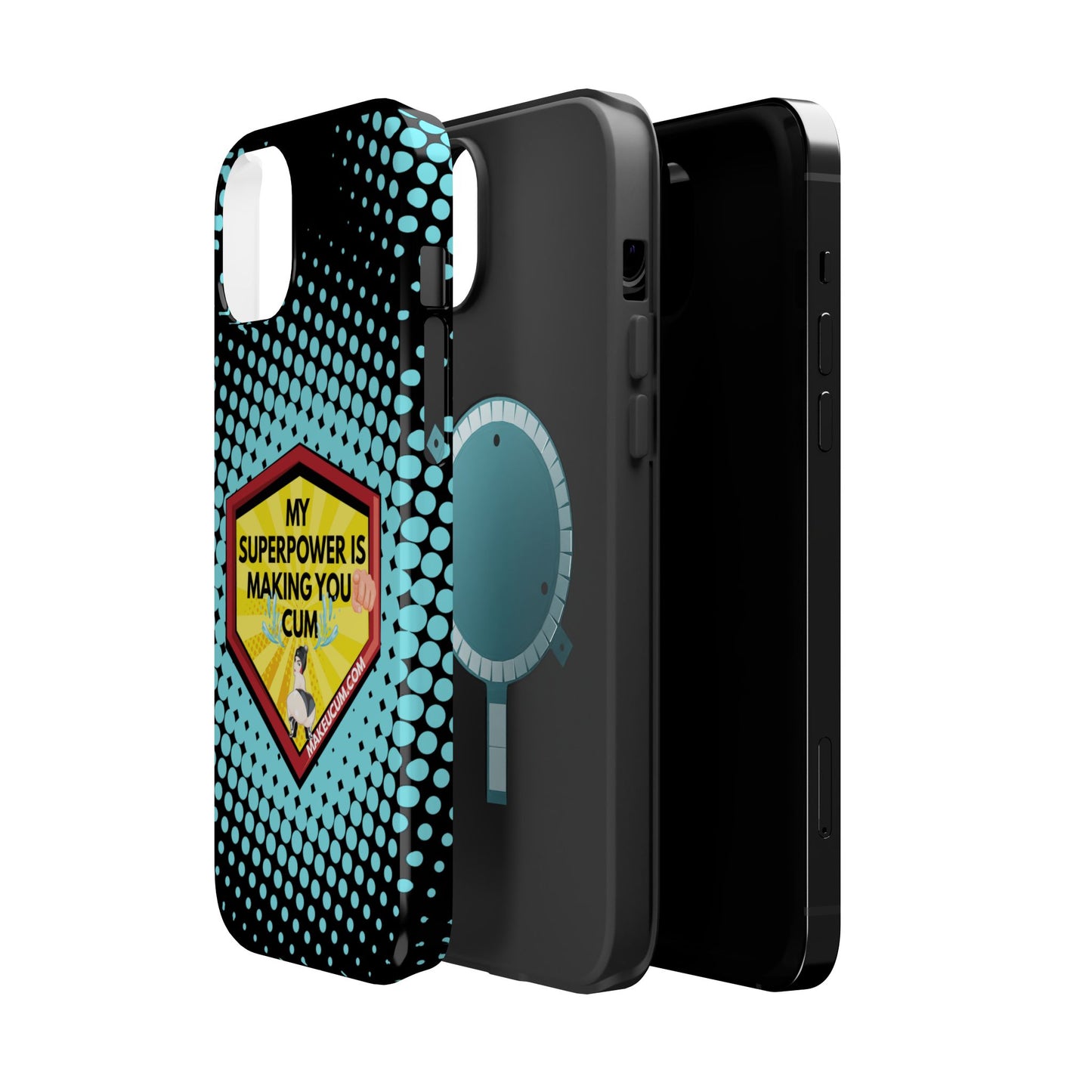 🔥 Spicy & Strong – Magnetic Superpower Adult-Themed Phone Case 💋📱
