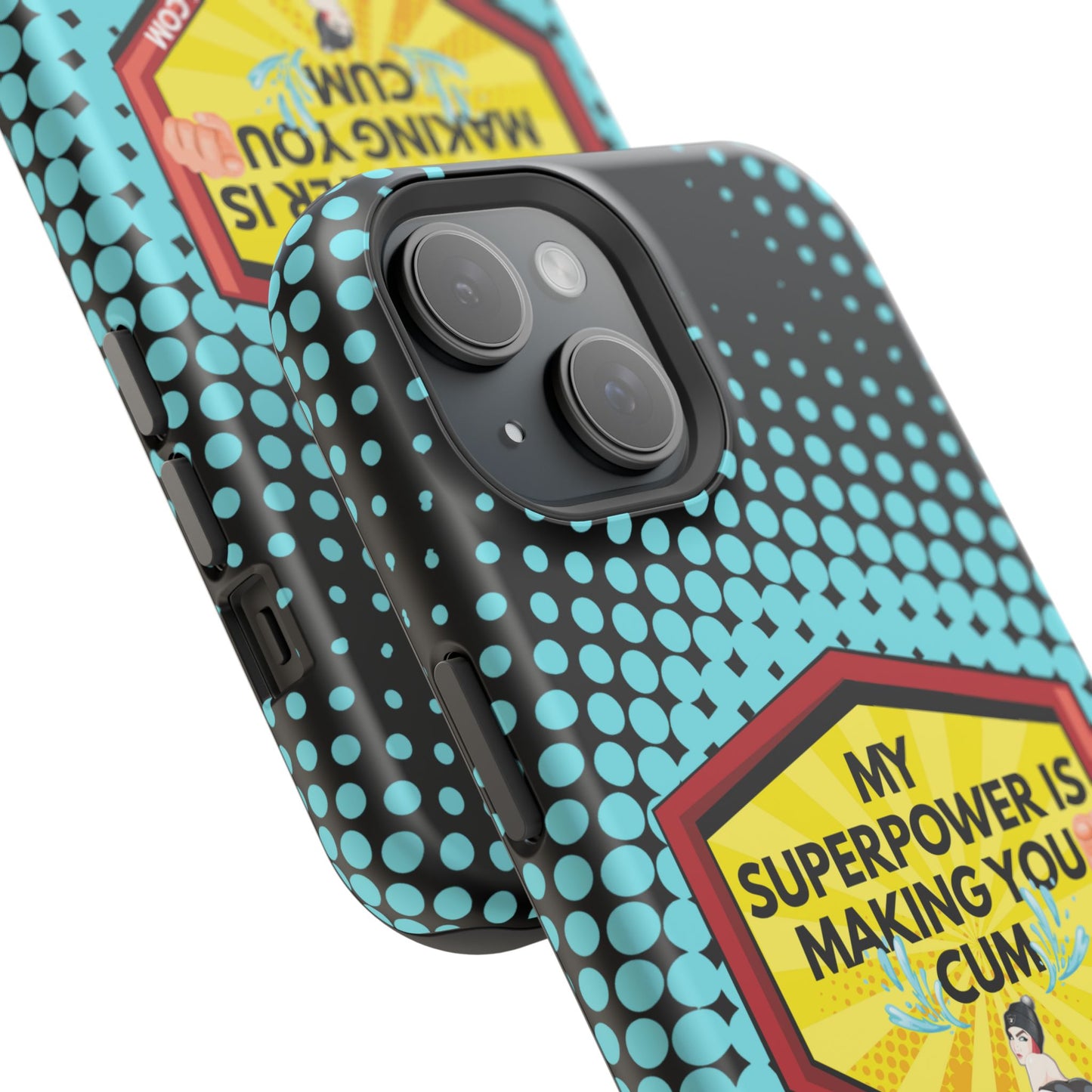 🔥 Spicy & Strong – Magnetic Superpower Adult-Themed Phone Case 💋📱