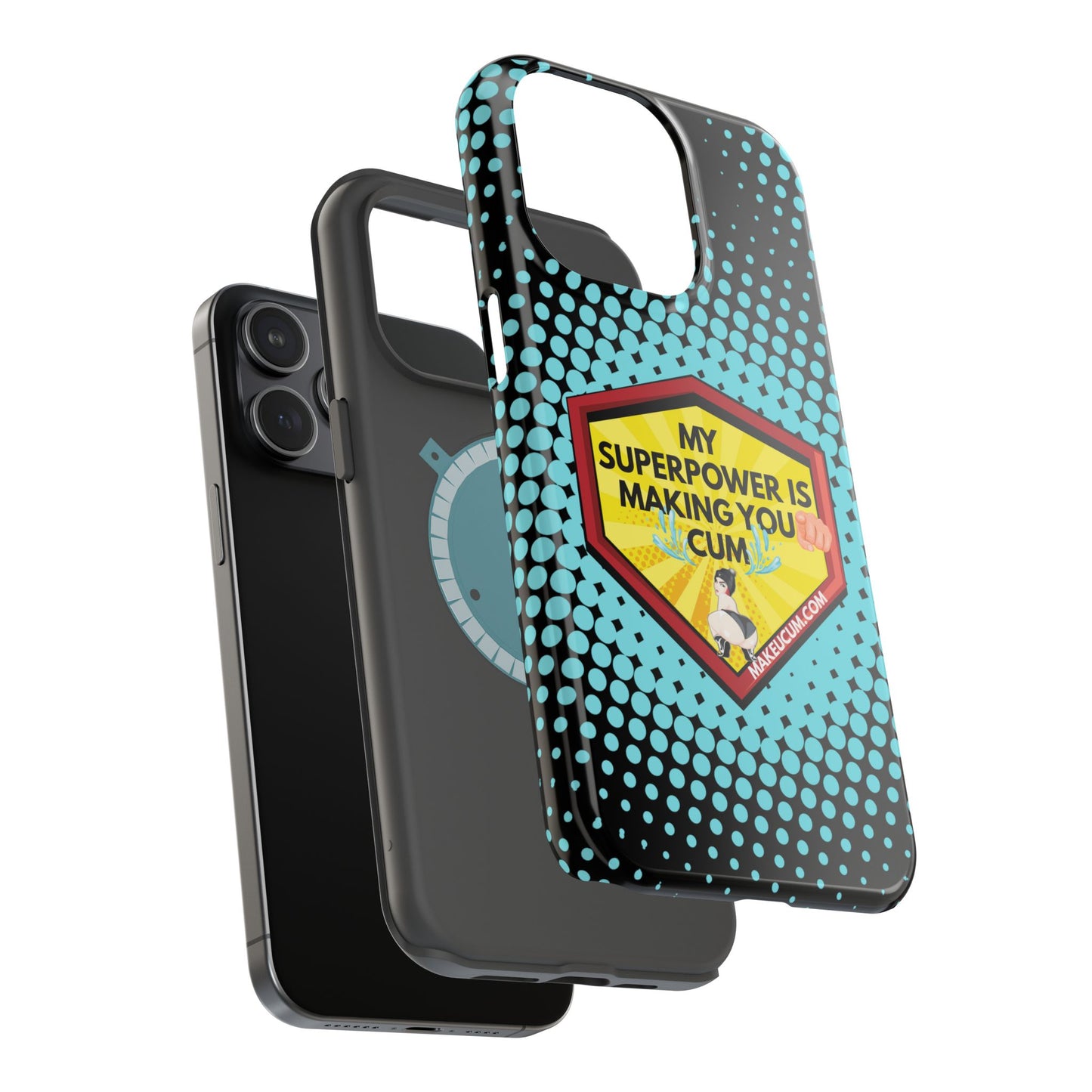 🔥 Spicy & Strong – Magnetic Superpower Adult-Themed Phone Case 💋📱