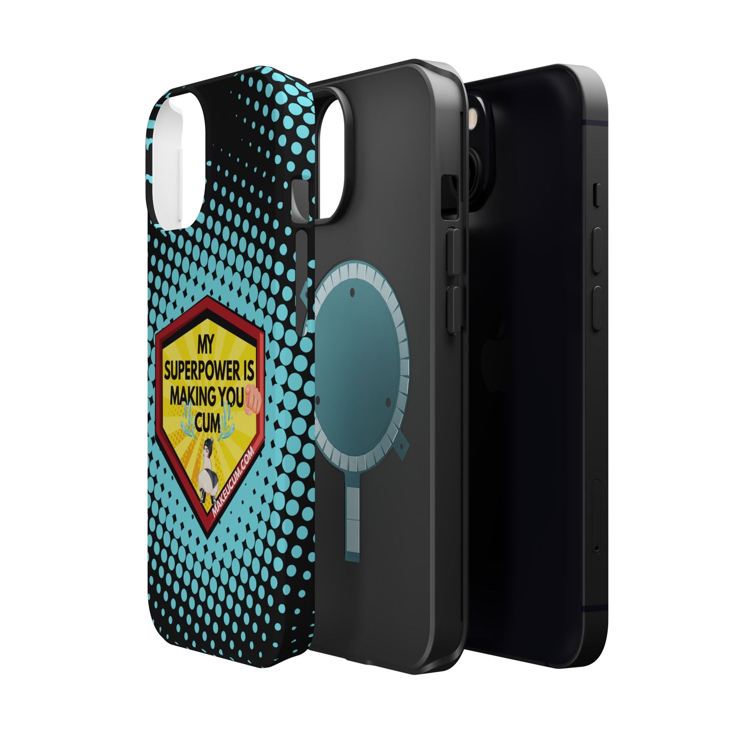 🔥 Spicy & Strong – Magnetic Superpower Adult-Themed Phone Case 💋📱