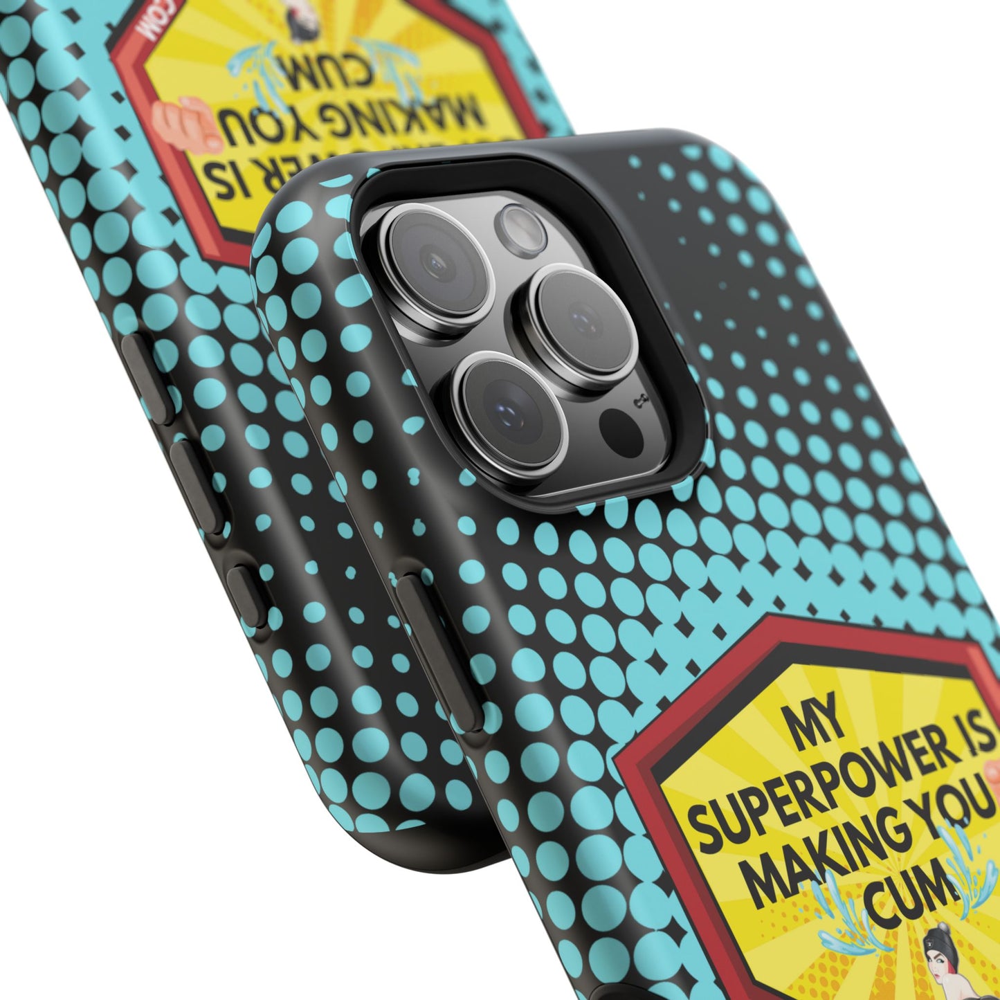 🔥 Spicy & Strong – Magnetic Superpower Adult-Themed Phone Case 💋📱