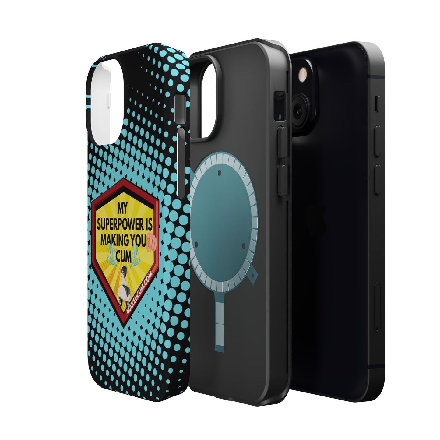 🔥 Spicy & Strong – Magnetic Superpower Adult-Themed Phone Case 💋📱