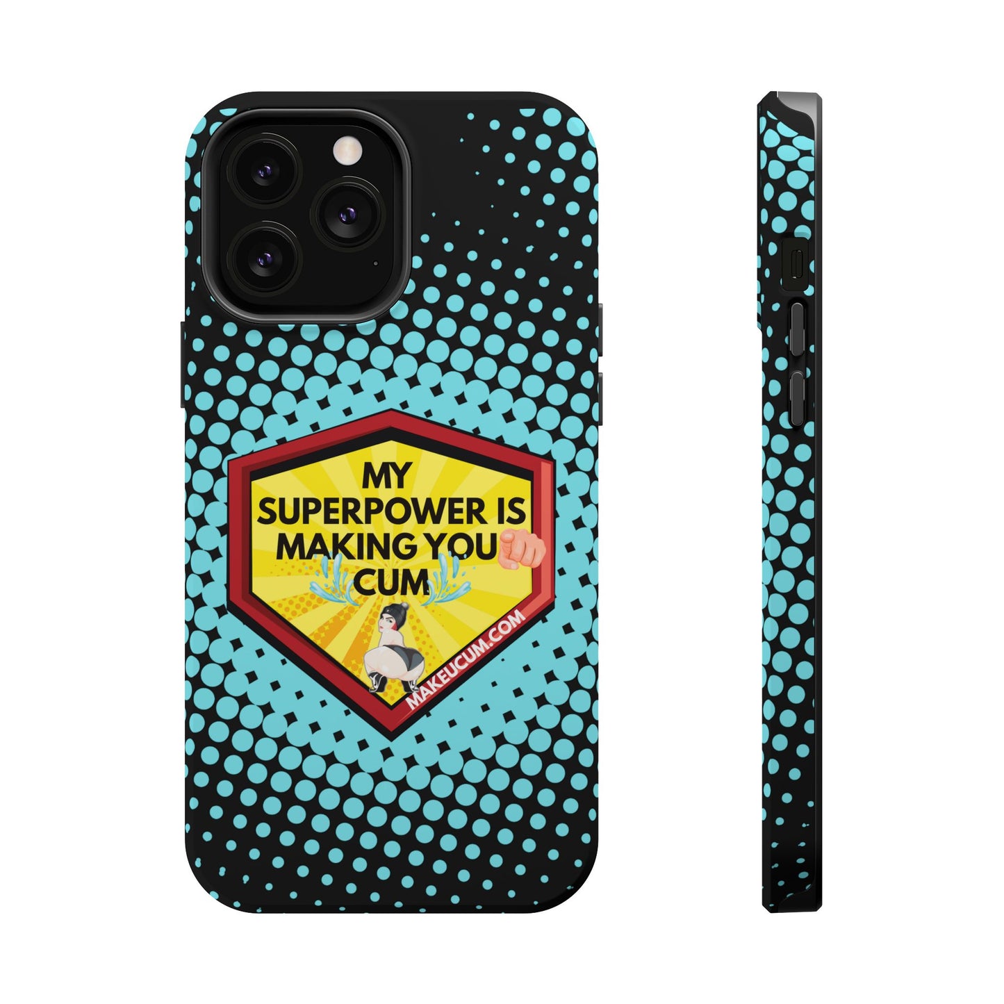 🔥 Spicy & Strong – Magnetic Superpower Adult-Themed Phone Case 💋📱