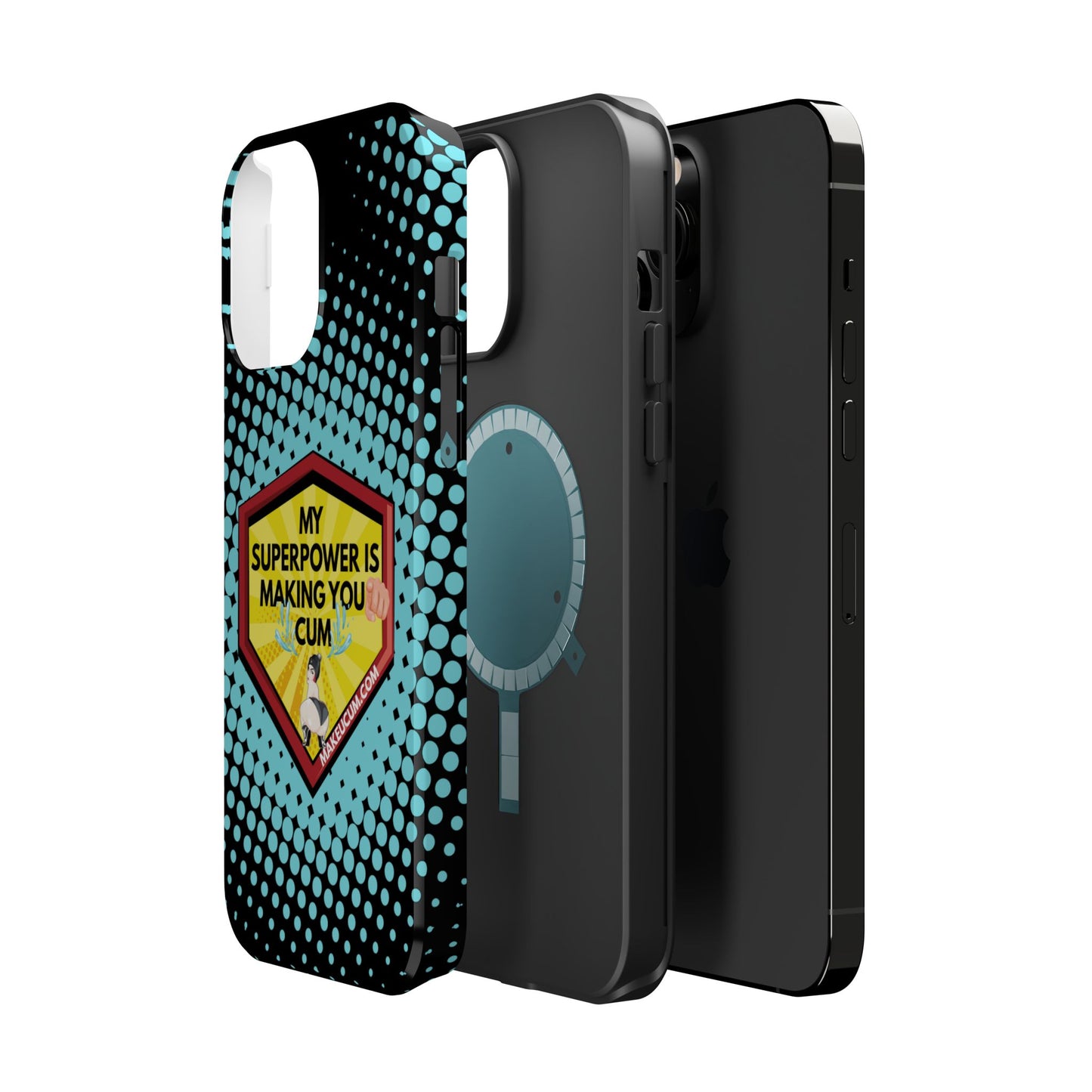 🔥 Spicy & Strong – Magnetic Superpower Adult-Themed Phone Case 💋📱
