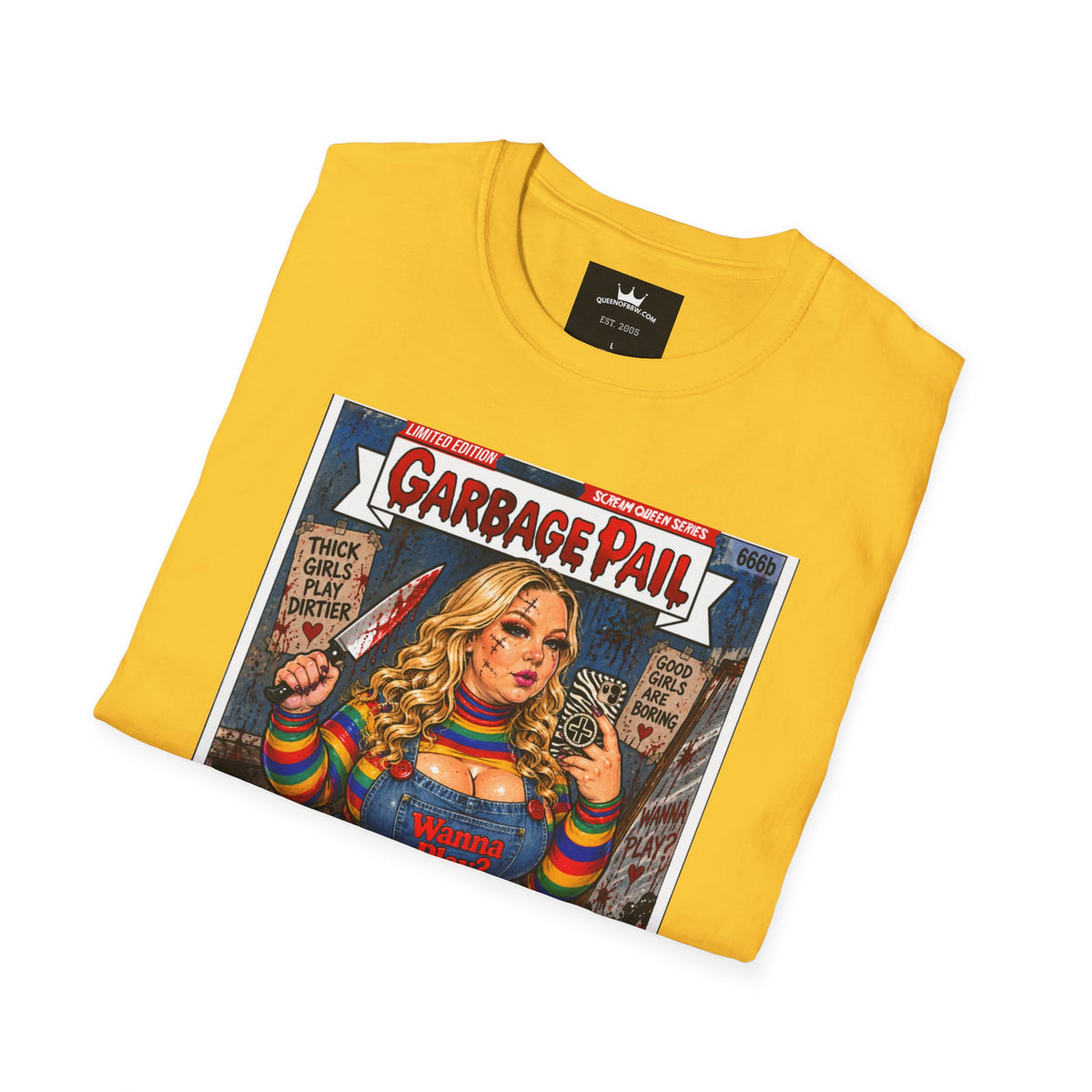 👑 Chubby Chuckie Slasher Garbage Pail Kollection Limited Edition Collector’s Cotton Unisex Graphic Tee