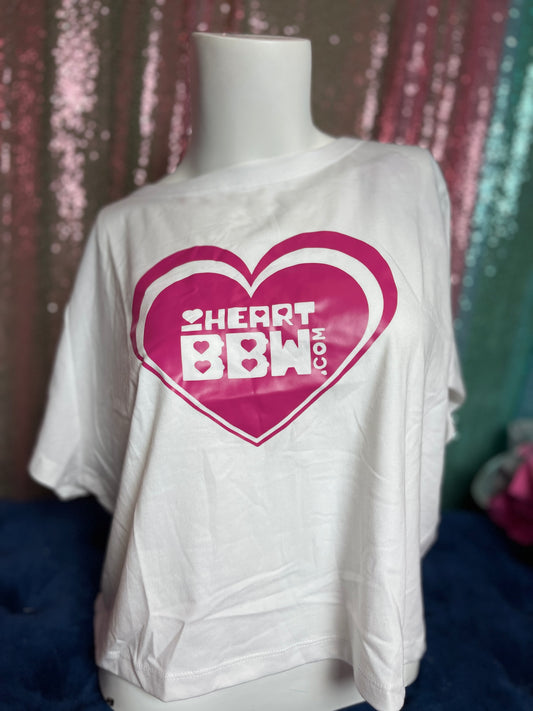 💗 iHeartBBW Crew Neck Crop Top – Celebrate Curves with Confidence! 💗